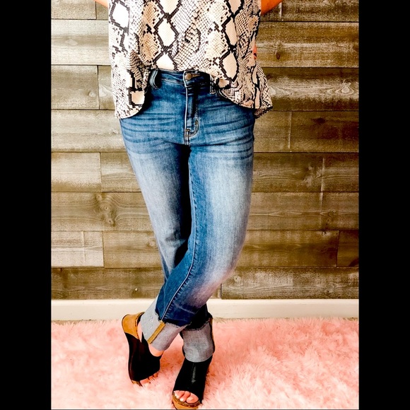 Judy Blue Jeans New Judy Blue Jeans Straight Leg Cuffed Jeans